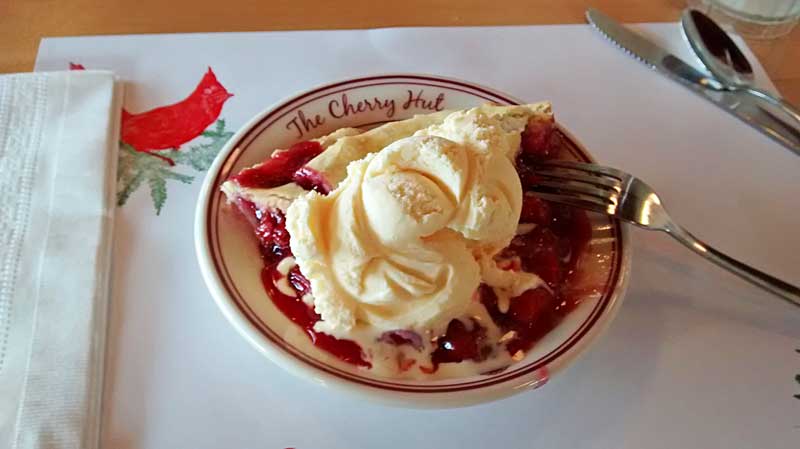 the famous cherry pie at the cherry hut